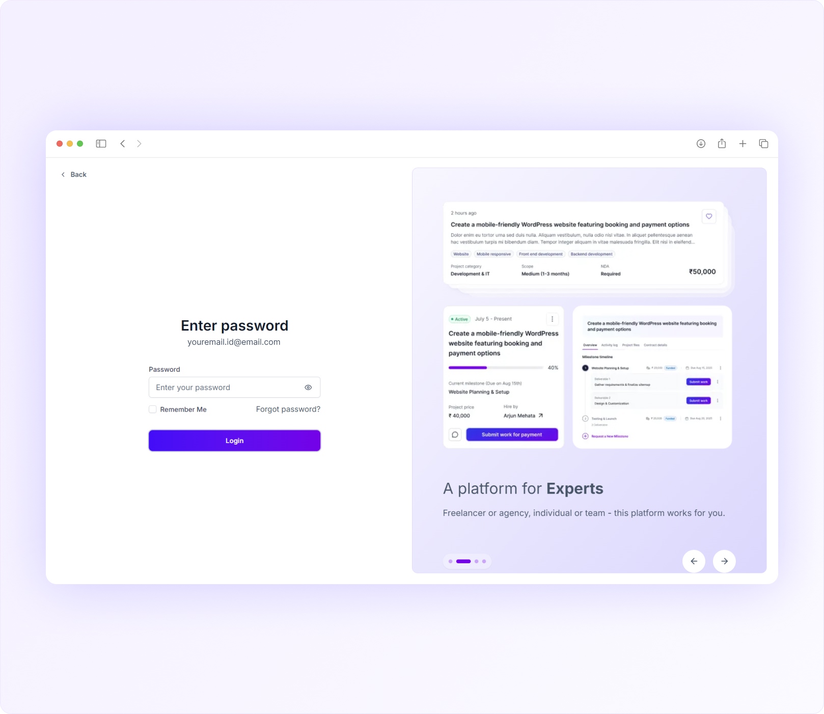 SDux- Forgot Password Page